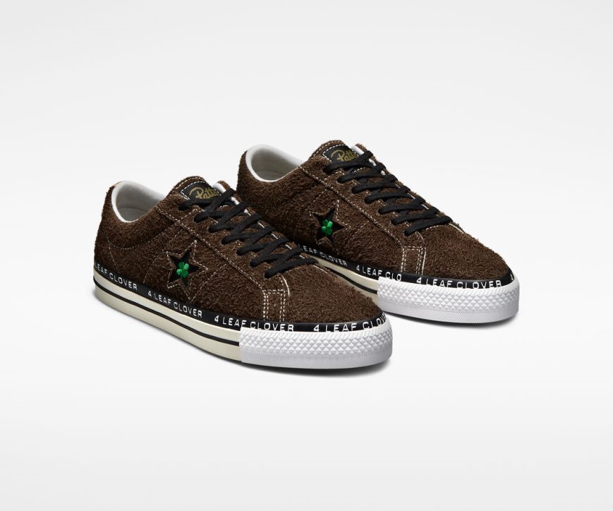 Tenis Converse x Patta Four-Leaf Clover One Star Pro Cano Baixo Feminino Verde Oliva Branco | PT K0753T9